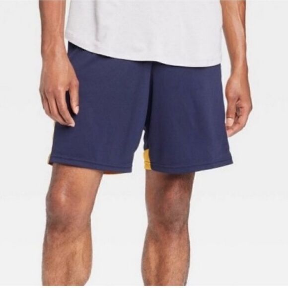 NWT All in Motion Size XL Men’s Mesh Shorts Navy Quick Dry Moisture Wicking - Picture 2 of 8